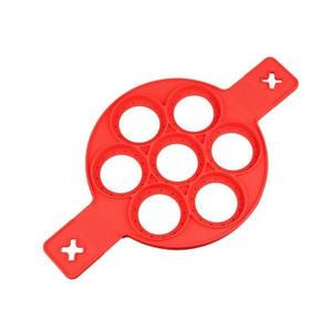 Forma 7-in-1 din silicon alimentar high quality, pentru gatit oua si clatite, rosu FMD083 imagine