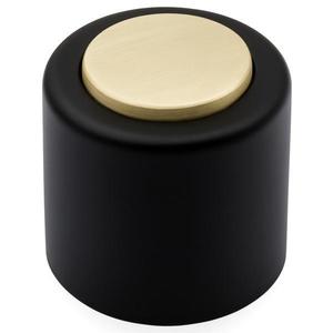 Opritor pentru usa Round, finisaj alama mata/negru mat CB, Ø: 40 mm imagine
