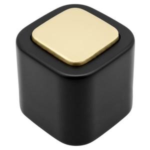 Opritor pentru usa Square, finisaj alama mata/negru mat CB, 40X40 mm imagine