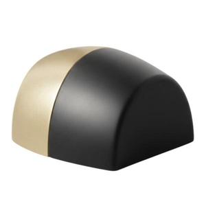 Opritor pentru usa Oval, finisaj alama mata/negru mat CB, 41x40x25 mm imagine