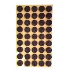 Protectie pasla autoadeziva pentru pardoseala, rotunda D 15 mm, maro, set 45 buc imagine