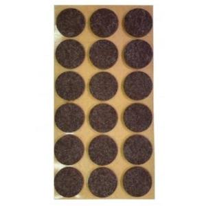 Protectie pasla autoadeziva pentru pardoseala, rotunda D 25 mm, maro, set 18 buc imagine