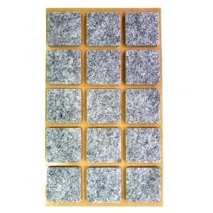 Protectie pasla autoadeziva pentru pardoseala, dreptunghiulara 28 x 28 mm, gri, set 15 buc imagine