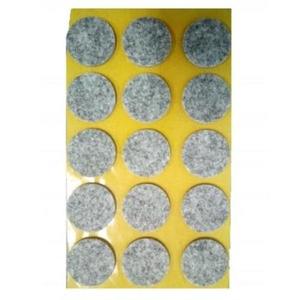 Protectie pasla autoadeziva pentru pardoseala, rotunda D 28 mm, gri, set 15 buc imagine
