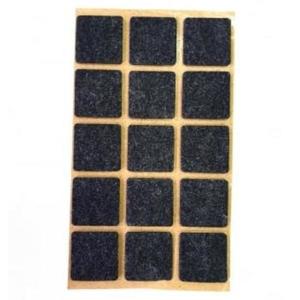 Protectie pasla autoadeziva pentru pardoseala, dreptunghiulara 28 x 28 mm, neagra, set 15 buc imagine