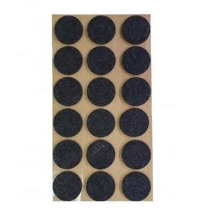 Protectie pasla autoadeziva pentru pardoseala, rotunda D 25 mm, neagra, set 18 buc imagine