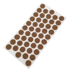 Protectie pasla autoadeziva pentru pardoseala, rotunda D 20 mm, maro, set 28 buc imagine