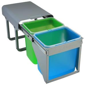 Cos de gunoi incorporabil Ekko Front, colectare selectiva, cu 2 compartimente x 16 litri - Maxdeco imagine