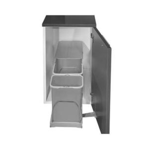 Cos de gunoi incorporabil, Patty Automatic, colectare selectiva cu 2 recipiente 1 x 16 litri si 1 x 8 litri - Maxdeco imagine