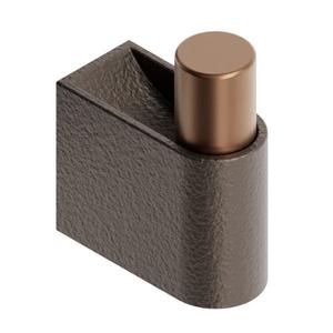 Agatatoare cuier Casey, finisaj maro metalic texturat/bronz mat, 23x61 mm imagine