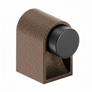 Opritor pentru usa Casey, finisaj maro metalic texturat/negru mat, 47x30 mm imagine