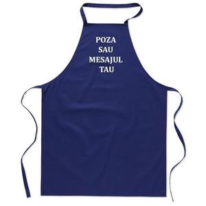 Sort de bucatarie, bumbac, Albastru, Piksel, personalizat cu mesaj sau poza imagine