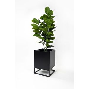 Suport ghiveci flori Bordeoux XS, negru, metal, 29x29x40 cm, cod 111016 imagine