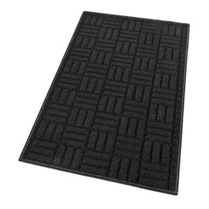 Covoras universal Narciso, model forme geometrice, negru, 50x115 cm imagine