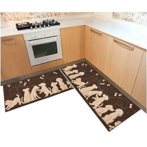 Covoras universal antiderapant Bau, model catei, maro, 50x80 cm imagine