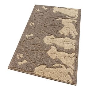 Covoras universal antiderapant Bau, model catei, maro deschis, 50x80 cm imagine