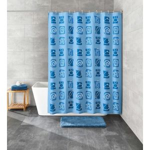 Perdea dus Kleine Wolke Viata Marina, model marin, albastru, plastic ecologic, 180x200cm Cod 34262 imagine