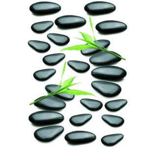 Sticker geam Lavastone Kleine Wolke, static, decorativ, pentru baie, model pietre, multicolor, 23x34cm, Cod 34014 imagine