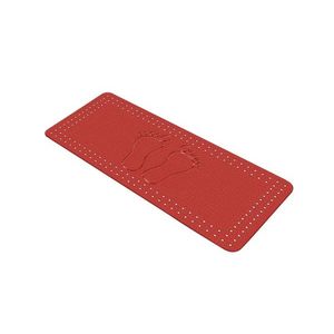 Covoras baie Kleine Wolke Foot, rosu, dreptunghiular, 100% cauciuc natural, 36x72cm imagine