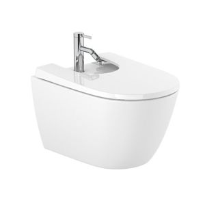 Bideu suspendat Roca Ona 36x53cm prinderi ascunse alb imagine