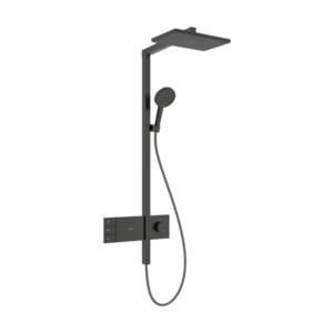 Coloana de dus Hansgrohe Raindance Alive Q 210x340 2jet EcoSmart cu baterie termostatata ShowerSelect Comfort negru periat imagine