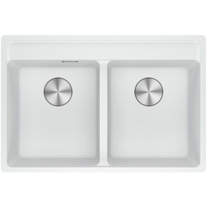 Chiuveta bucatarie Franke Maris MRG 620-35-35 TL cu doua cuve 760x510mm fragranite Bianco imagine