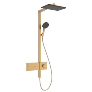 Coloana de dus Hansgrohe Raindance Alive Q 210x340 1jet EcoSmart cu baterie termostatata ShowerSelect Comfort bronz periat imagine