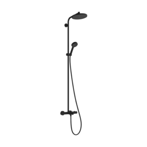 Coloana de dus Hansgrohe Activera S 240 1jet EcoSmart cu baterie cada termostatata Ecostat Fine negru mat imagine