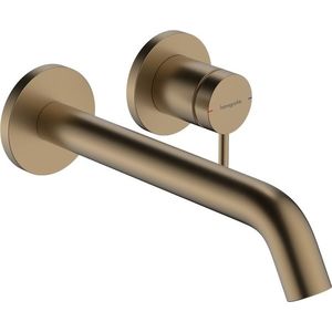 Baterie lavoar Hansgrohe Tecturis S cu pipa 225mm montaj incastrat necesita corp ingropat bronz periat imagine