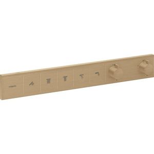 Baterie cada - dus termostatata Hansgrohe RainSelect cu 5 functii montaj incastrat necesita corp ingropat bronz periat imagine