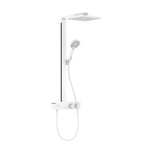Coloana de dus Hansgrohe Raindance E 300 1jet EcoSmart cu baterie termostatata ShowerTablet 350 alb mat imagine
