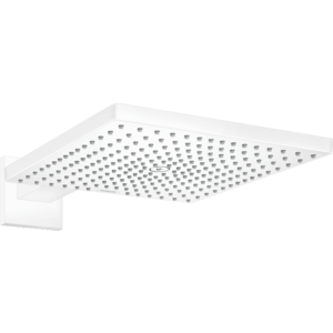 Palarie de dus Hansgrohe Raindance E 300 1jet EcoSmart cu brat de dus de perete 39cm alb mat imagine