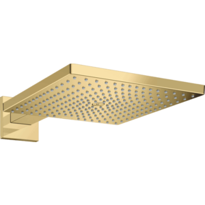 Palarie de dus Hansgrohe Raindance E 300 1jet EcoSmart cu brat de dus de perete 39cm gold optic imagine