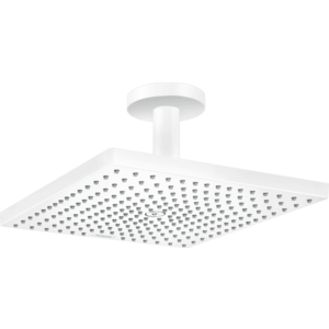 Palarie de dus Hansgrohe Raindance E 300 1jet EcoSmart cu brat de dus de tavan 10cm alb mat imagine