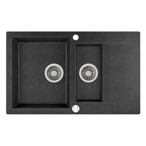 Chiuveta bucatarie Teka Clivo 60 B-TQ 800x495mm tegranit Schwarzmetallic imagine