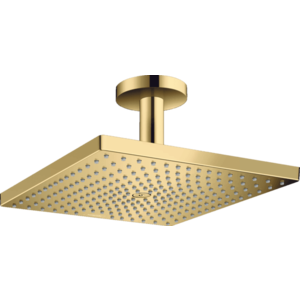 Palarie de dus Hansgrohe Raindance E 300 1jet EcoSmart cu brat de dus de tavan 10cm gold optic imagine