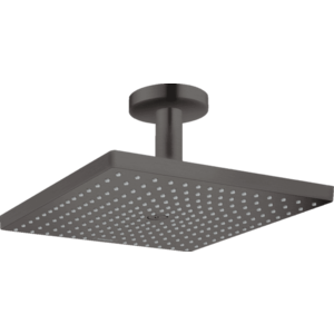 Palarie de dus Hansgrohe Raindance E 300 1jet EcoSmart cu brat de dus de tavan 10cm negru periat imagine