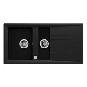 Chiuveta bucatarie tegranit Teka Stone 60B TG 1 1/2B 1D 1000x510mm Schwartzmetallic imagine