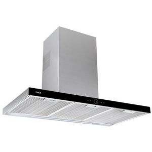 Hota decorativa Teka DLH 1186 T ultraslim 110cm 3 trepte + intensiv 920 m3/h Free Outlet Inox - cristal negru imagine