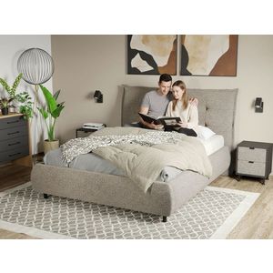 Pat Tapitat Axel cu somiera fixa Bej - Coral 50 140x200 imagine