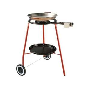 Set Profesional pentru Paella, Andreu – Arzător cu Roți și Tigaie Lucioasa 46 cm imagine