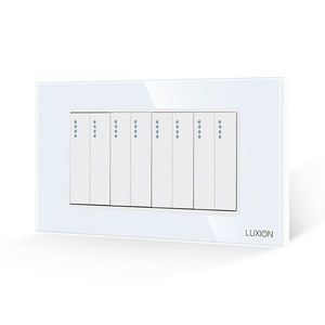 Intrerupator Mecanic 8 Posturi LUXION cu Rama din Sticla, Standard Italian, 4M imagine