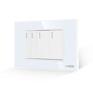 Intrerupator Mecanic 4 Posturi LUXION cu Rama din Sticla, Standard Italian, 3M imagine