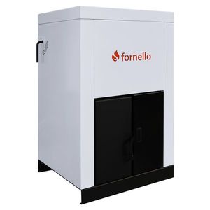 Centrala pe peleti Fornello Eco Energy 25 kW, complet echipata pentru incalzire, pompa circulatie, vas expansiune, automatizare, buncar peleti 45 kg, tiraj fortat, aprindere automata, curatare facila, pana la 200 mp afisaj digital, arzator fonta imagine