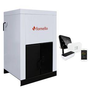 Pachet control de la distanta Centrala pe peleti Fornello Eco Energy 25 kW, complet echipata pentru incalzire, pompa circulatie, vas expansiune, automatizare, buncar peleti 45 kg, tiraj fortat, aprindere automata, curatare facila, pana la 200 mp imagine