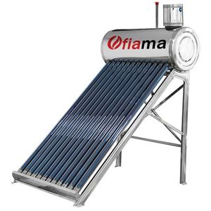 Panou solar nepresurizat FIAMA pentru producere apa calda, cu rezervor inox, 120 litri, 12 tuburi vidate si vas flotor 5 litri imagine