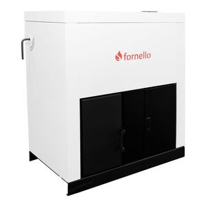 Centrala pe peleti Fornello Eco Energy 35 kW, complet echipata pentru incalzire automatizare, pompa recirculare, vas expansiune, afisaj digital, arzator fonta, curatare mecania drumuri fum, buncar peleti integrat 75 kg imagine