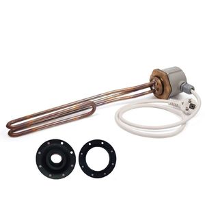 Rezistenta electrica 3 kw pentru boilere indirecte OPTIMA EV sau Tesy, termostat integrat, garnitura si flansa incluse imagine
