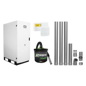 Pachet Centrala termica pe peleti Fornello GT 35 Standard, 35 KW, pompa circulatie, vas expansiune, kit evacuare, termostat, aspiratior, manometru, supapa siguranta, curatare mecanica arzator si schimbator, A+ imagine