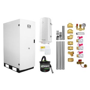 Pachet Centrala termica pe peleti Fornello GT 35 Standard, 35 KW, pompa circulatie, vas expansiune, boiler, kit evacuare, termostat, aspiratior, manometru, fitingurimontaj, curatare mecanica arzator si schimbator, A+ imagine